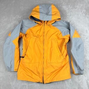 VTG Marmot Ski Jacket Gore-Tex Womens M Light Orange Gray Hooded Waterproof Tech